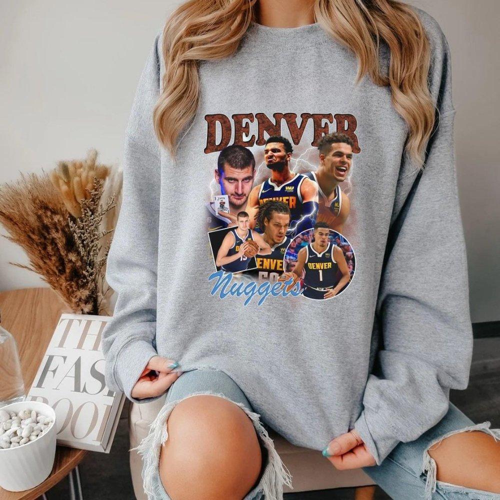 Denver Nuggets Basketball Crewneck Pullover Sweatshirt Unisex